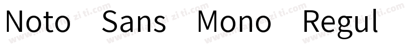 Noto Sans Mono Regul字体转换